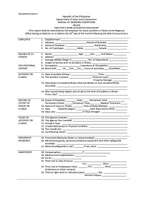 dole ers wair report|EMPLOYER'S WORK ACCIDENT ILLNESS REPORT.